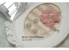 Bling Snowflake S-A, Flat Back, Pack of 5 ( 2.2cm)