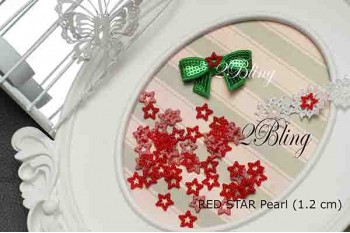 Red Star Pearls - 1.2cm(Pack of 25)