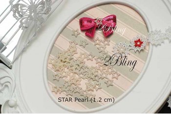 Ivory Star Pearls - 1.2cm (Pack of 25)